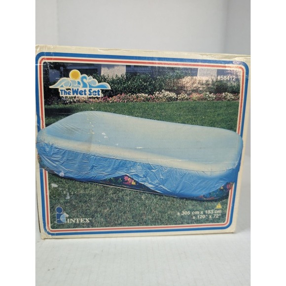 Intex Vintage The Wet Set Inflatable‎ Rectangular Pool Cover - Picture 1 of 6